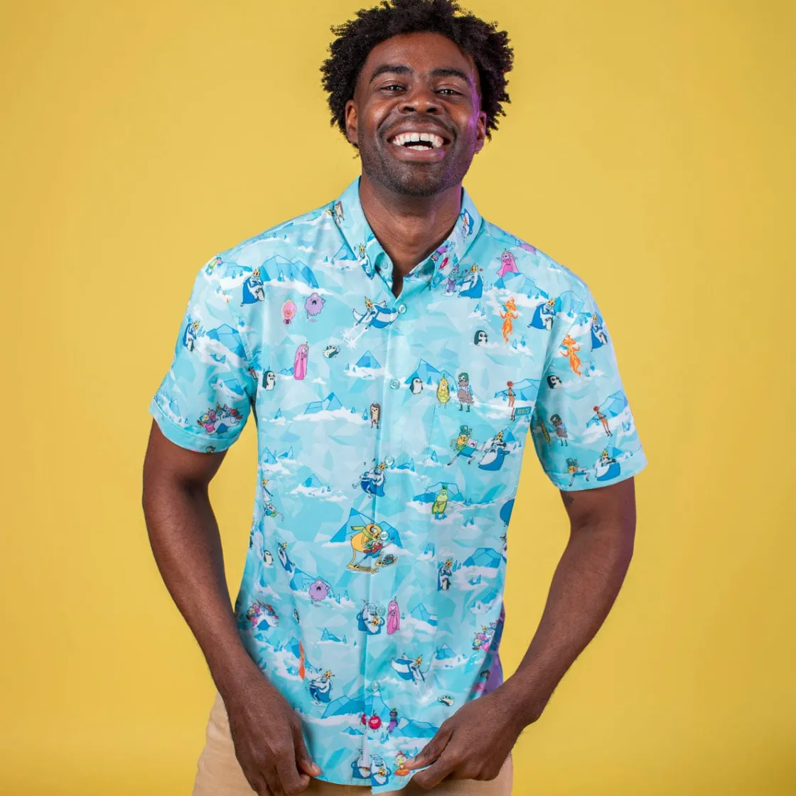 Adventure Time|Warner Bros.|Adventure Time "All Hail the Ice King" – KUNUFLEX Short Sleeve Shirt