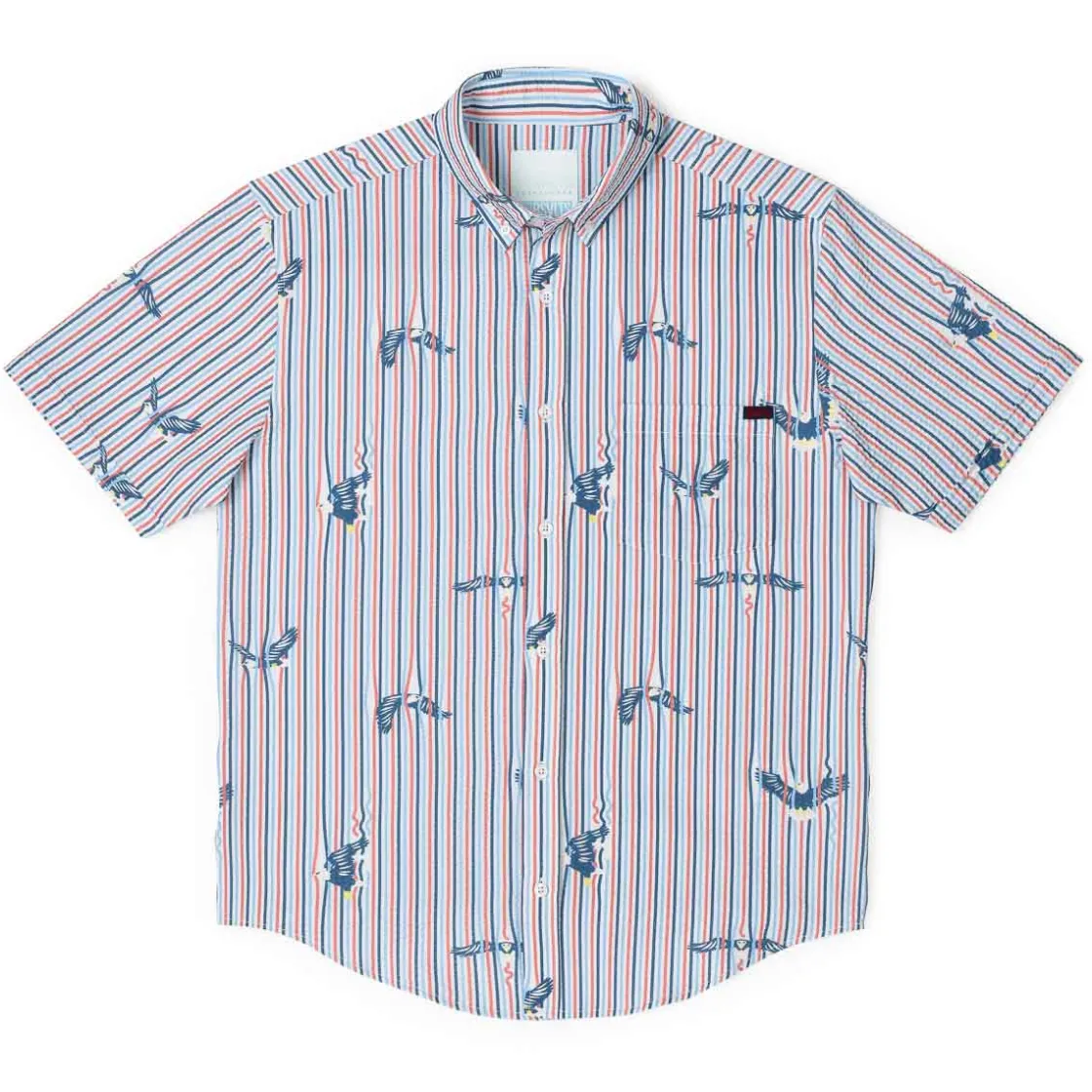 Short Sleeve Shirts|Americana|RSVLTS America's Got Talons – Stretch Seersucker Short Sleeve Shirt