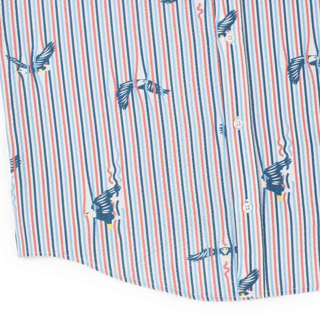 Short Sleeve Shirts|Americana|RSVLTS America's Got Talons – Stretch Seersucker Short Sleeve Shirt
