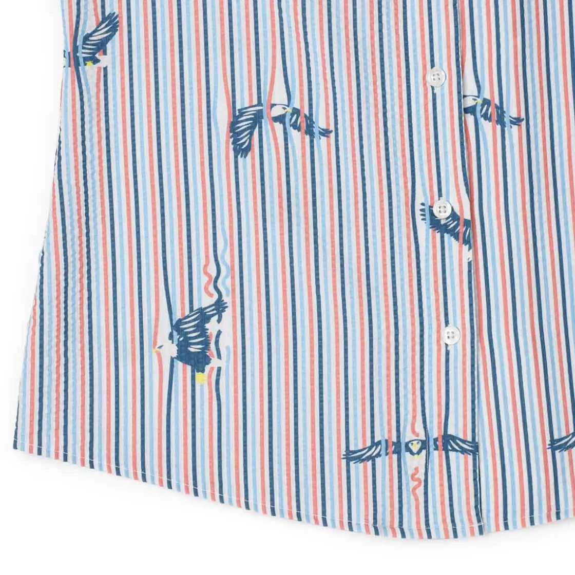 Short Sleeve Shirts|Americana|RSVLTS America's Got Talons – Women's Stretch Seersucker Short Sleeve Shirt