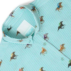 Short Sleeve Shirts|Seersucker|RSVLTS And They're Off! – Stretch Seersucker Short Sleeve Shirt