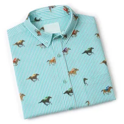 Short Sleeve Shirts|Seersucker|RSVLTS And They're Off! – Stretch Seersucker Short Sleeve Shirt