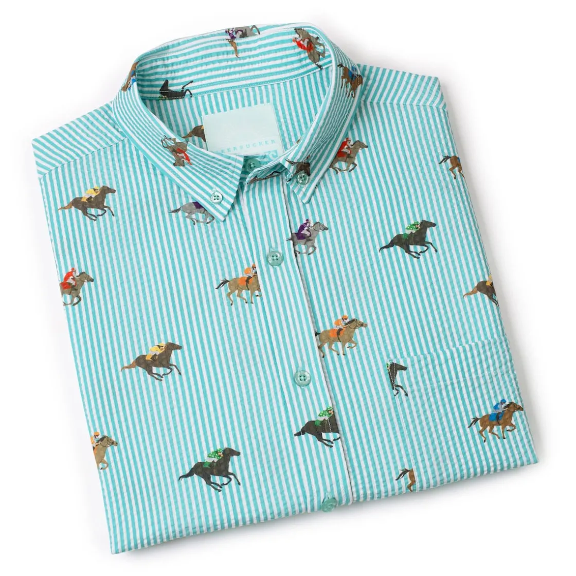 Short Sleeve Shirts|Seersucker|RSVLTS And They're Off! – Stretch Seersucker Short Sleeve Shirt
