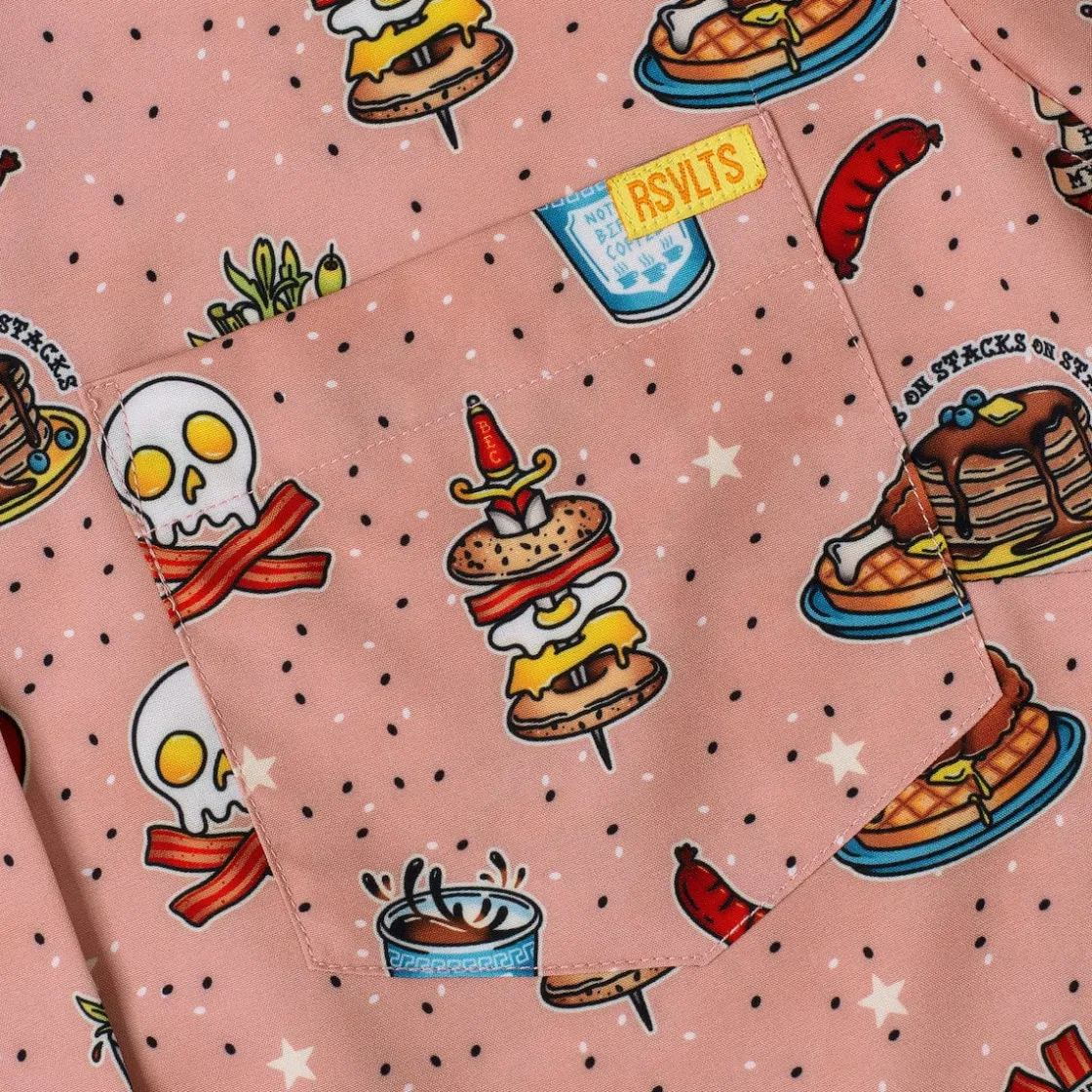 Short Sleeve Shirts|Rsvlts|RSVLTS Bacon, Ink, and Cheese – Women's KUNUFLEX Short Sleeve Shirt