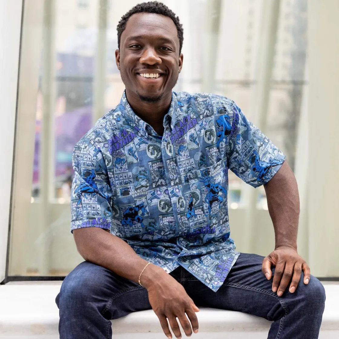 Marvel|Marvel|Marvel Black Panther "Panther Power" – KUNUFLEX Short Sleeve Shirt