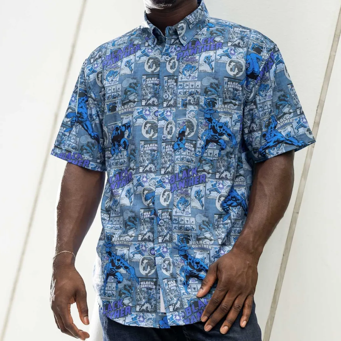 Marvel|Marvel|Marvel Black Panther "Panther Power" – KUNUFLEX Short Sleeve Shirt