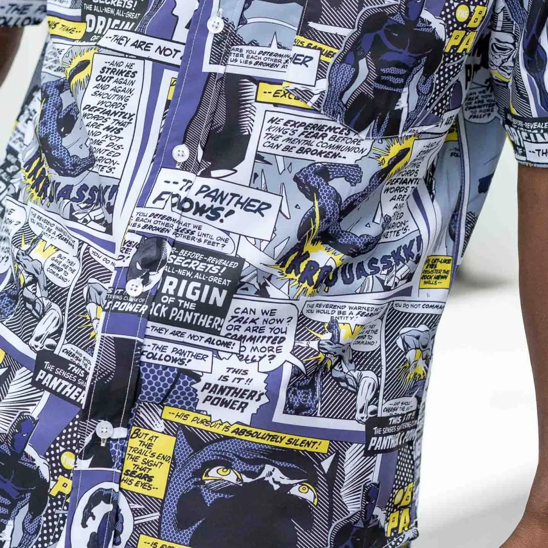 Marvel|Marvel|Marvel Black Panther "The Panther Follows" – KUNUFLEX Short Sleeve Shirt