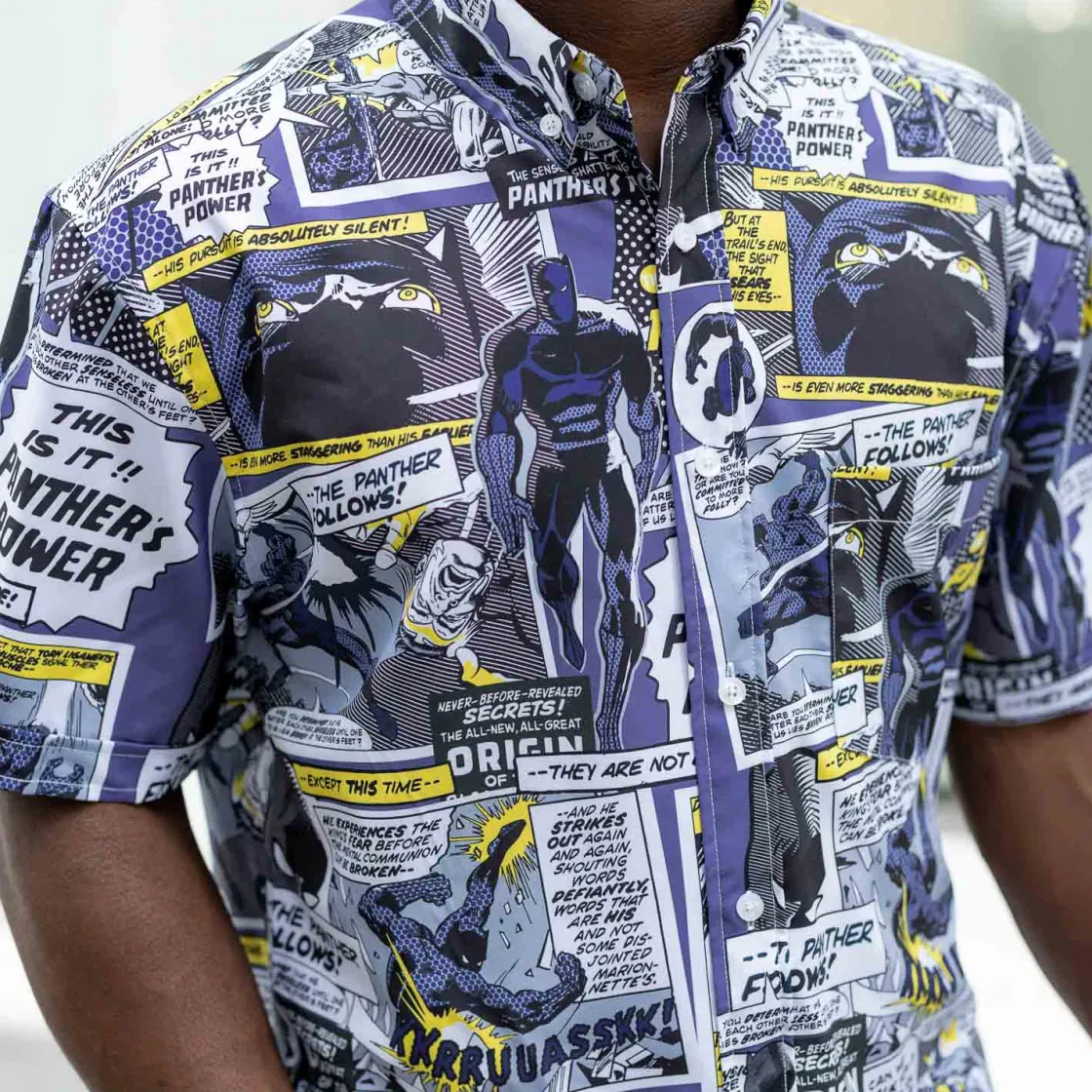 Marvel|Marvel|Marvel Black Panther "The Panther Follows" – KUNUFLEX Short Sleeve Shirt