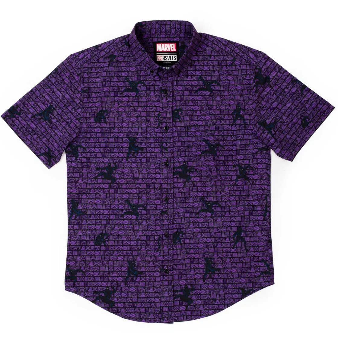 Marvel|Marvel|Marvel Black Panther "Wakanda Forever" – KUNUFLEX Short Sleeve Shirt