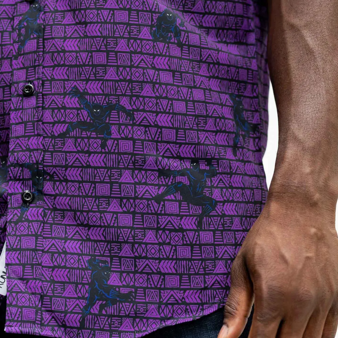 Marvel|Marvel|Marvel Black Panther "Wakanda Forever" – KUNUFLEX Short Sleeve Shirt