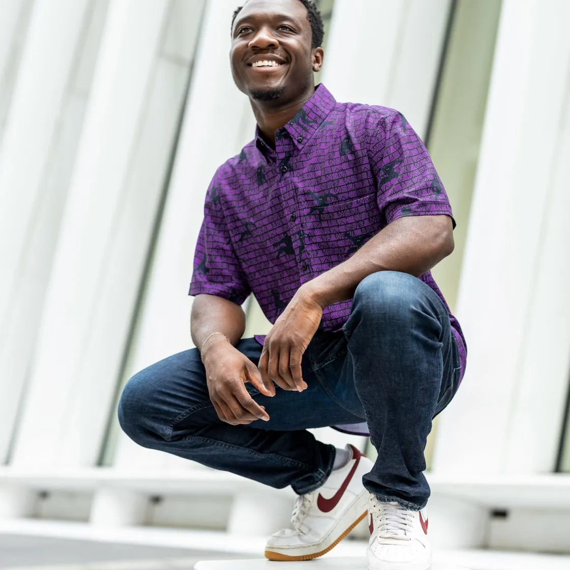 Marvel|Marvel|Marvel Black Panther "Wakanda Forever" – KUNUFLEX Short Sleeve Shirt