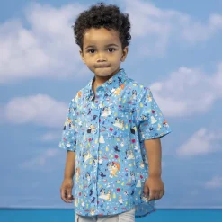 Bluey|Preschool (2t-5t)|Bluey "Beach Day" – Preschooler KUNUFLEX Short Sleeve Shirt