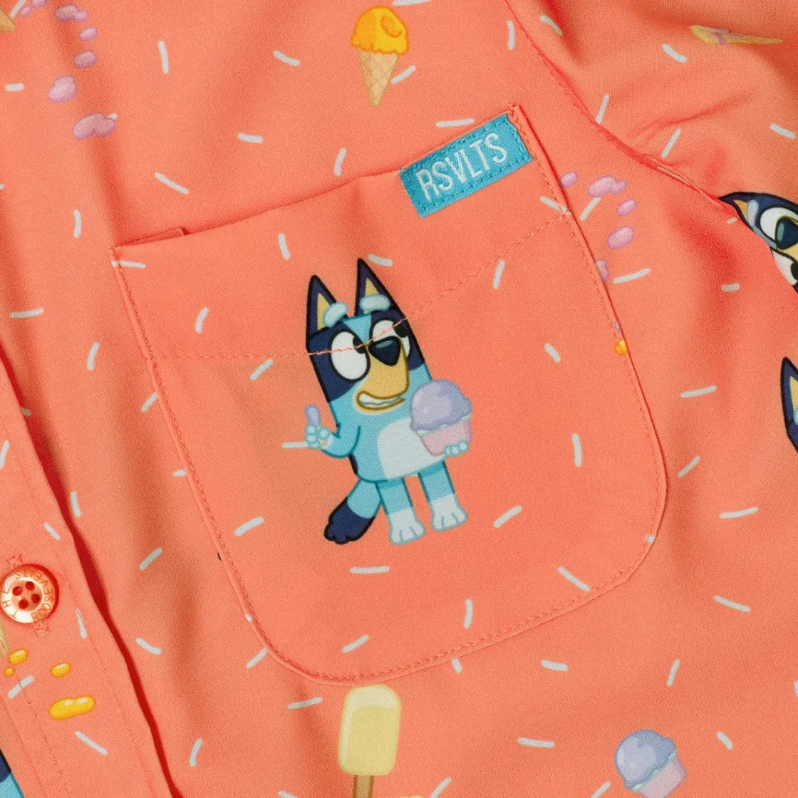 Bluey|Preschool (2t-5t)|Bluey "Don't Let It Melt" – Preschooler KUNUFLEX Short Sleeve Shirt