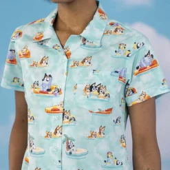 Bluey|Bluey "Everybody in the Pool" – Women's KUNUFLEX Short Sleeve Shirt