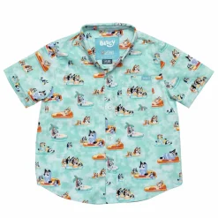 Bluey|Preschool (2t-5t)|Bluey "Everybody in the Pool" – Preschooler KUNUFLEX Short Sleeve Shirt