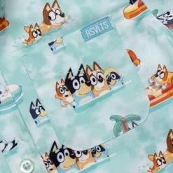 Bluey|Preschool (2t-5t)|Bluey "Everybody in the Pool" – Preschooler KUNUFLEX Short Sleeve Shirt