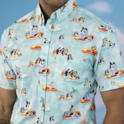 Bluey|Matching Sets|Bluey "Everybody in the Pool" – KUNUFLEX Short Sleeve Shirt