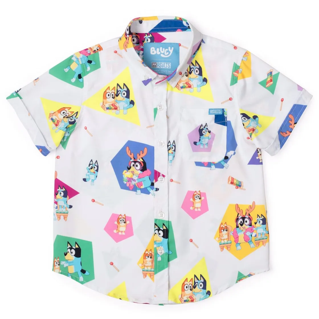 Bluey|Preschool (2t-5t)|Bluey "Magic Xylophone" – Preschooler KUNUFLEX Short Sleeve Shirt