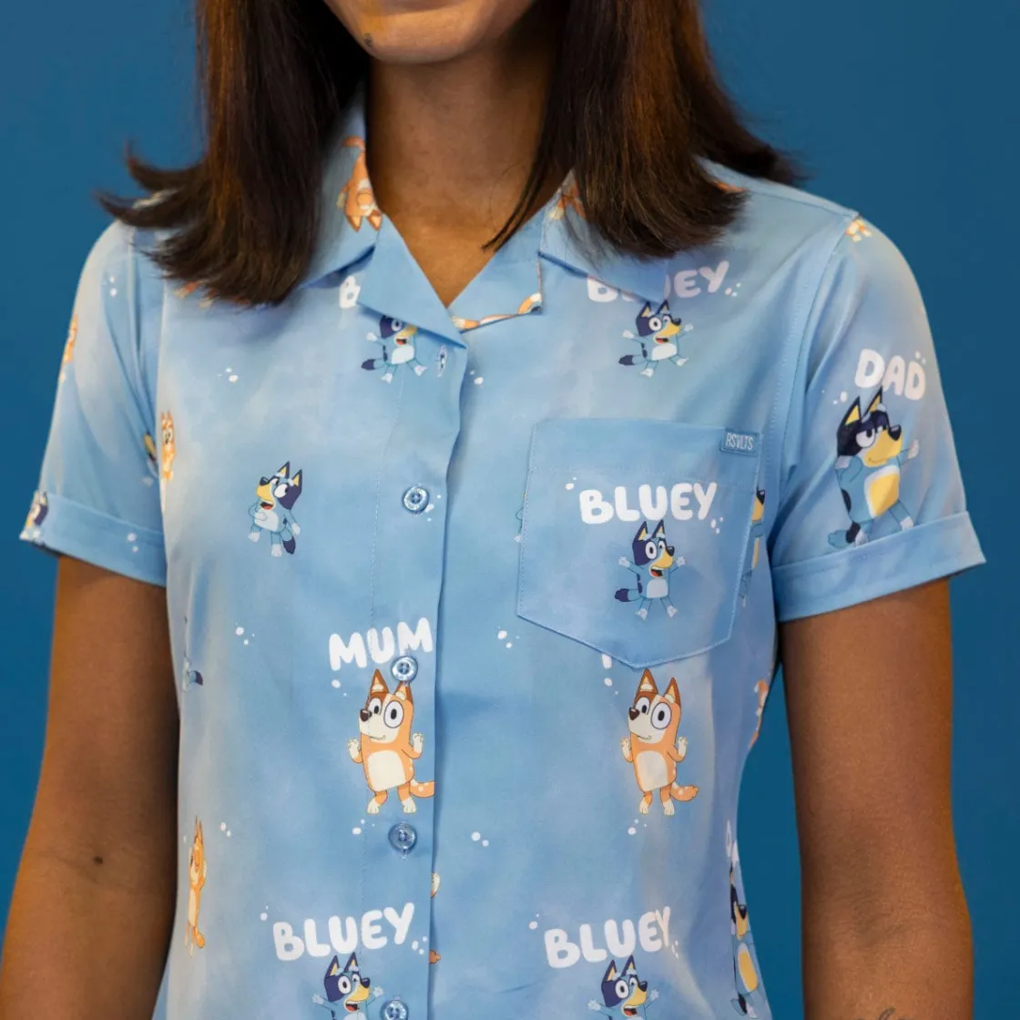 Bluey|Bluey "Meet the Heelers" – Women's KUNUFLEX Short Sleeve Shirt