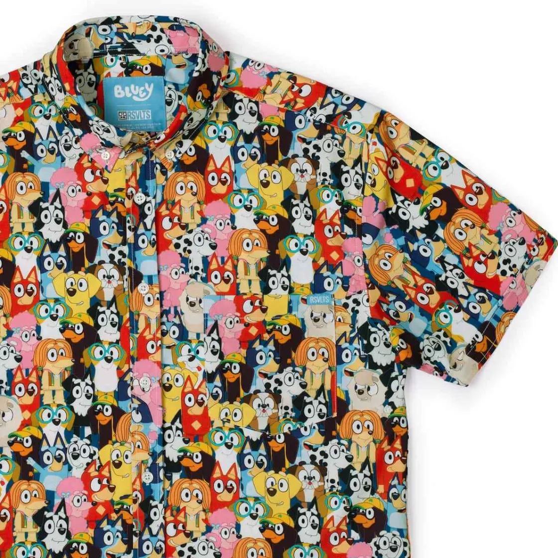 Bluey|Short Sleeves|Bluey "Primary Pals" – KUNUFLEX Short Sleeve Shirt