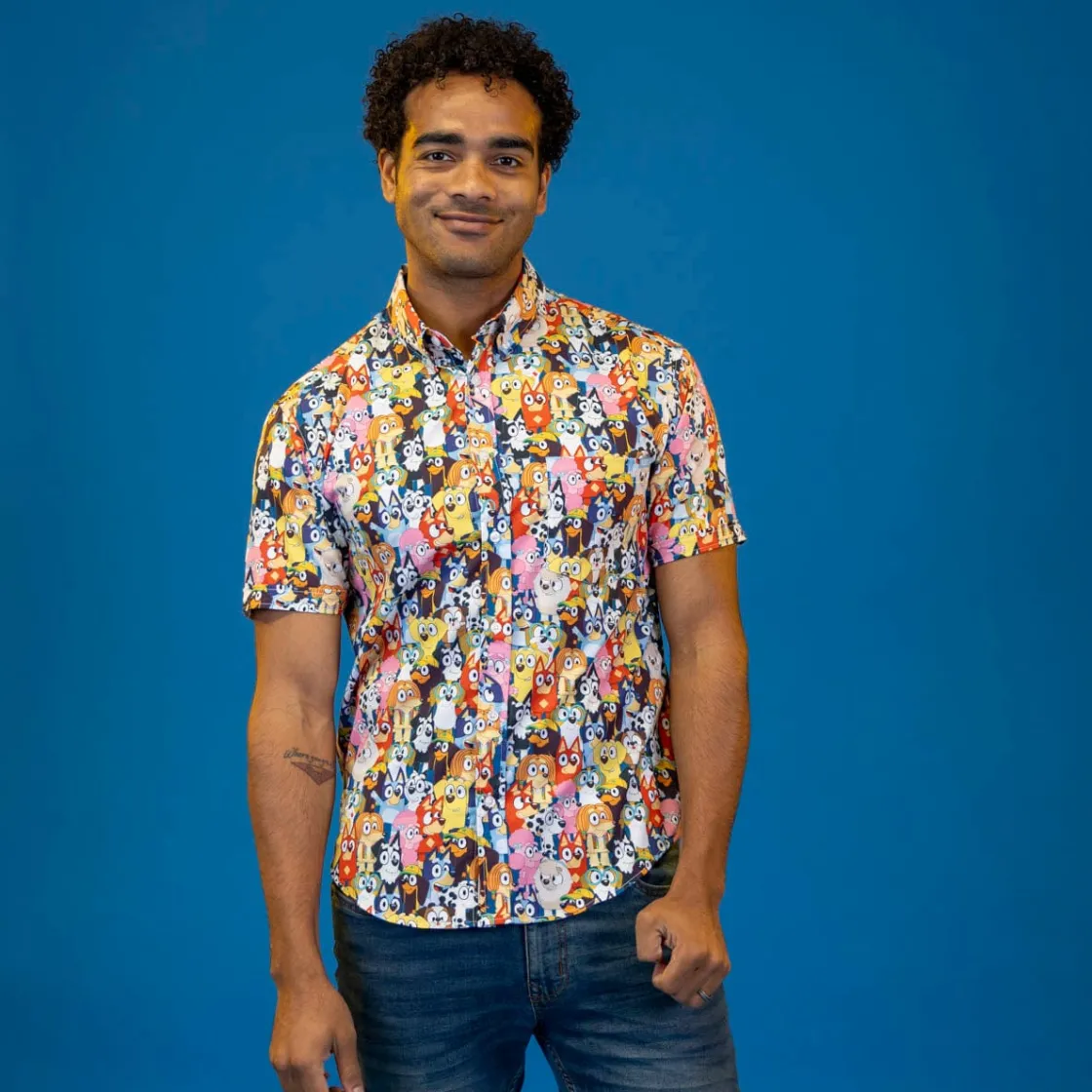 Bluey|Short Sleeves|Bluey "Primary Pals" – KUNUFLEX Short Sleeve Shirt