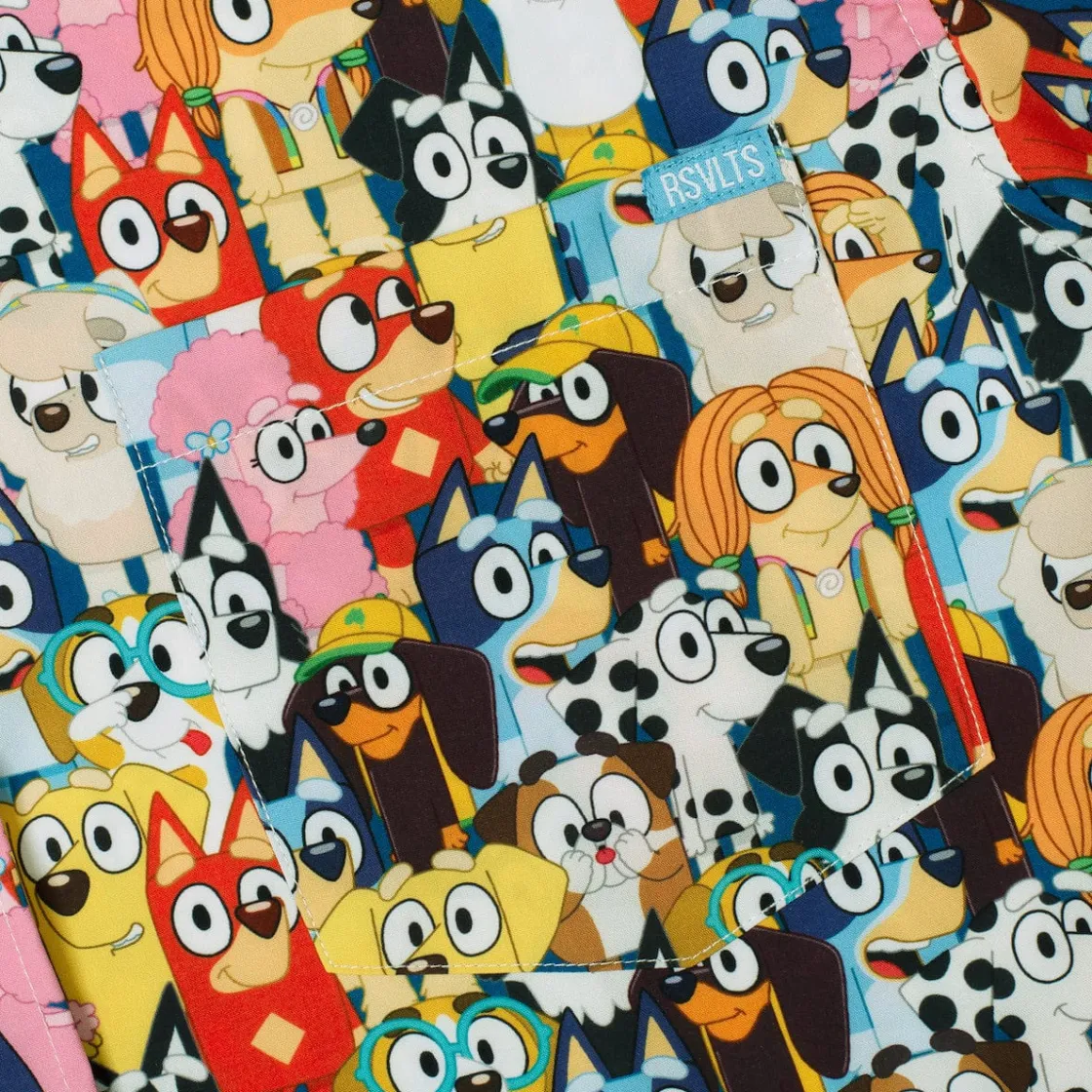 Bluey|Short Sleeves|Bluey "Primary Pals" – KUNUFLEX Short Sleeve Shirt