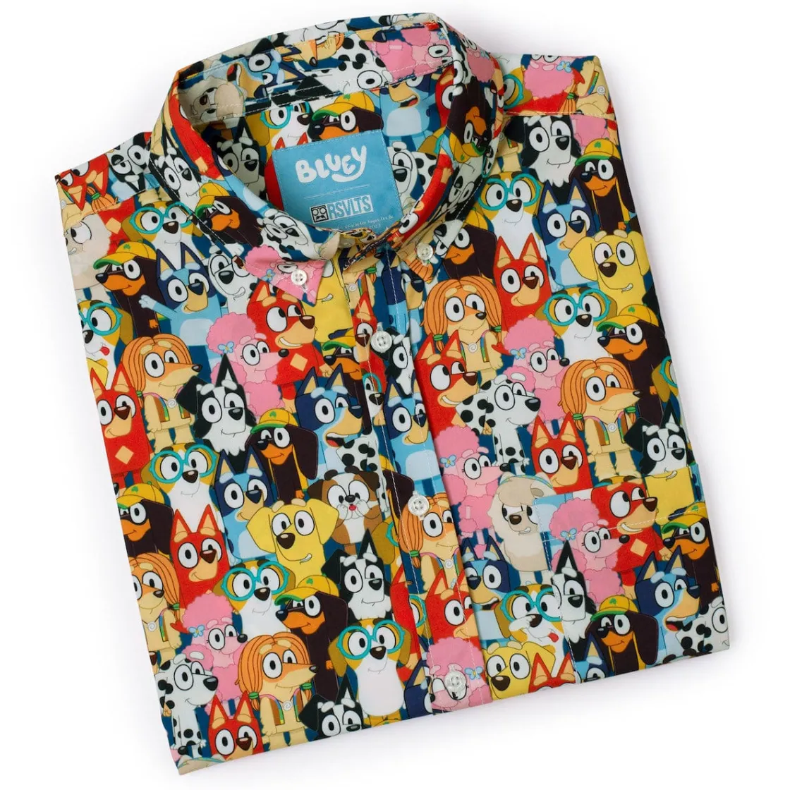 Bluey|Short Sleeves|Bluey "Primary Pals" – KUNUFLEX Short Sleeve Shirt