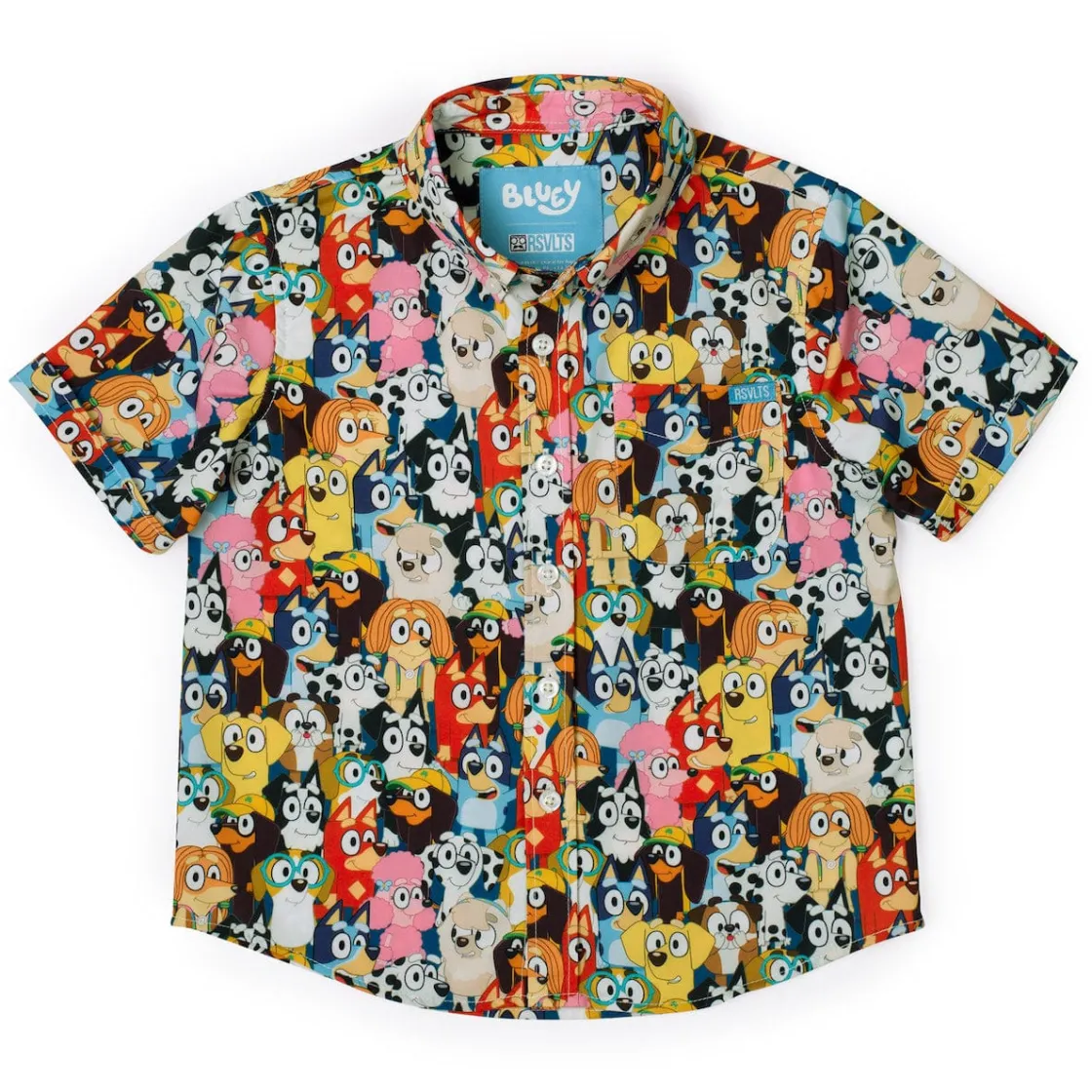 Bluey|Preschool (2t-5t)|Bluey "Primary Pals" – Preschooler KUNUFLEX Short Sleeve Shirt