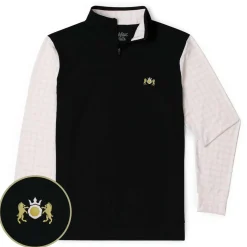 Quarter Zips|Originals|Breakfast Balls ® "Finance Bro Black (Crest)" – Quarter Zip