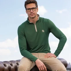 Quarter Zips|Originals|Breakfast Balls ® "Hunter Green (Monogram)" – Quarter Zip