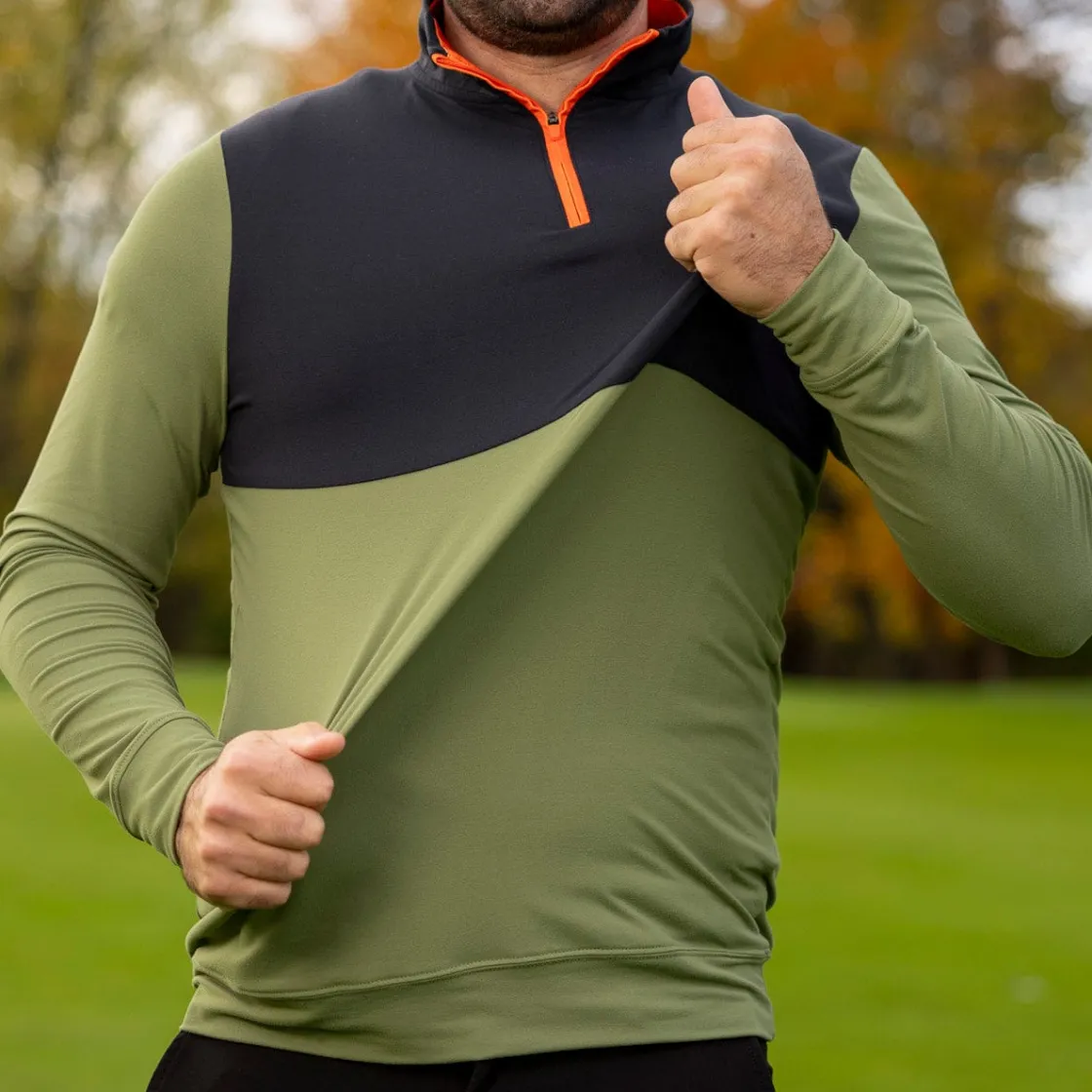 Quarter Zips|Originals|Breakfast Balls ® "Olive" – Quarter Zip