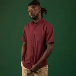 Short Sleeve Shirts|Short Sleeves|RSVLTS Burnt Russet – KUNUFLEX Short Sleeve Shirt