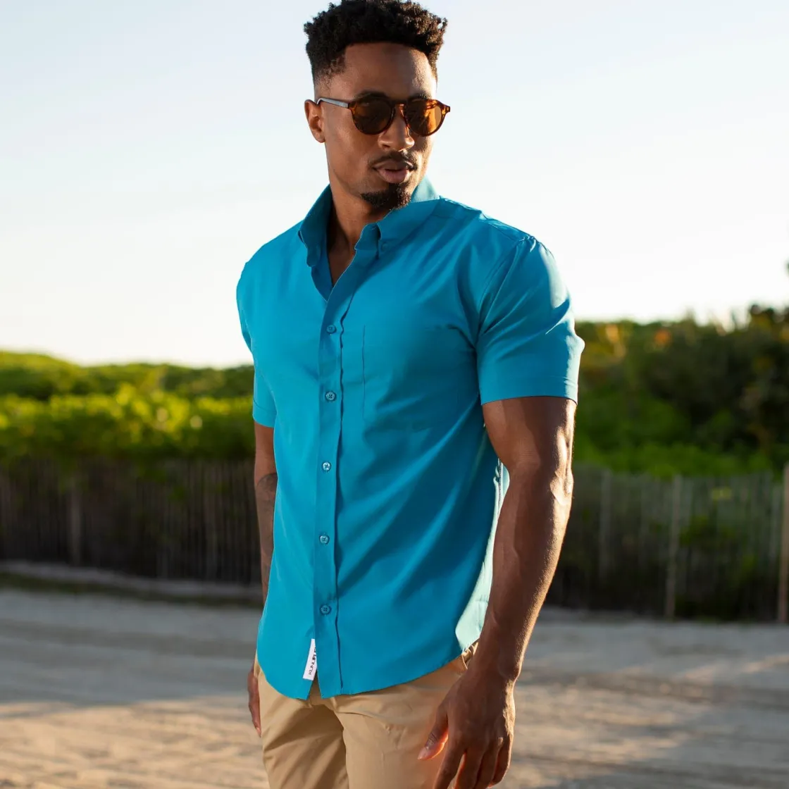 Short Sleeve Shirts|Short Sleeves|RSVLTS Cabana Collection "Cool Water" – KUNUFLEX Short Sleeve Shirt