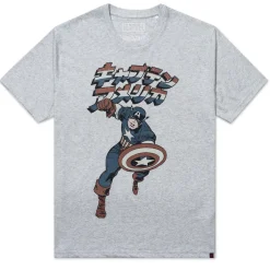 Captain America|Marvel|Marvel Captain America "Home and Abroad" – Crewneck Tee
