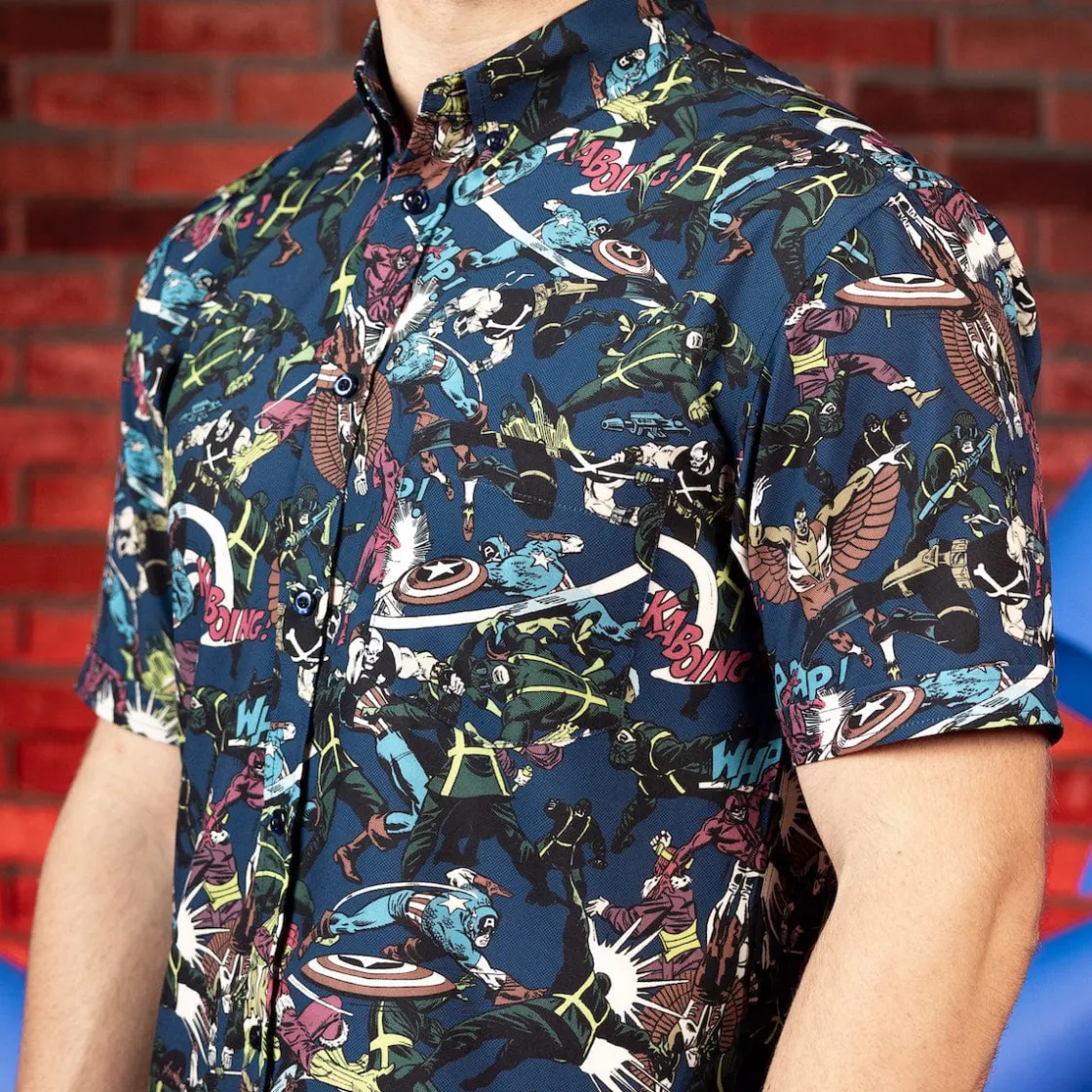 Captain America|Marvel|Marvel Captain America "No Surrender" – KUNUFLEX Short Sleeve Shirt
