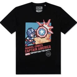 Captain America|Marvel|Marvel Captain America "Pixel Patriot" – Crewneck Tee
