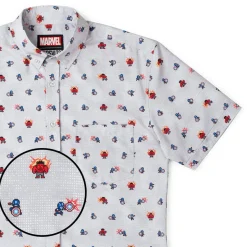 Captain America|Marvel|Marvel Captain America "Red Fightin' Blue" – KUNUFLEX Short Sleeve Shirt