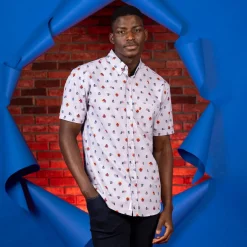 Captain America|Marvel|Marvel Captain America "Red Fightin' Blue" – KUNUFLEX Short Sleeve Shirt