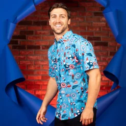 Captain America|Marvel|Marvel Captain America "Rogers Red Glare" – KUNUFLEX Short Sleeve Shirt