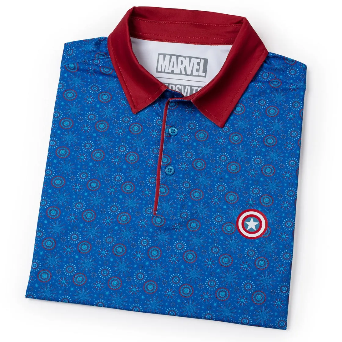 Greatest Hits|Captain America|Marvel Captain America “Stars, Stripes, and Shields” – All-Day Polo