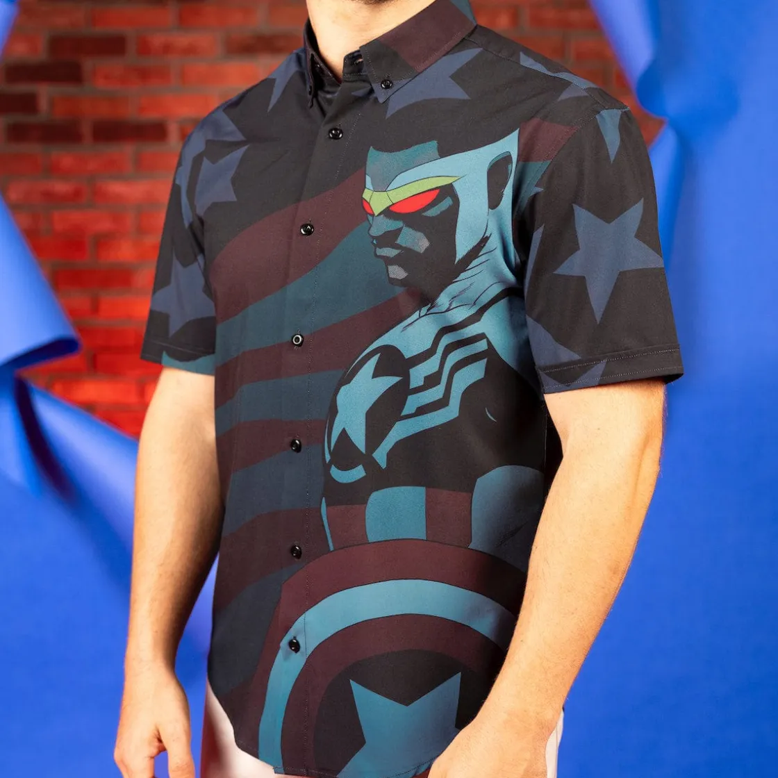 Captain America|Marvel|Marvel Captain America "Symbol of Truth" – KUNUFLEX Short Sleeve Shirt