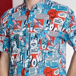 Paging Mr. Morrow|Captain America|Marvel Captain America "The First Avenger" – KUNUFLEX Short Sleeve Shirt