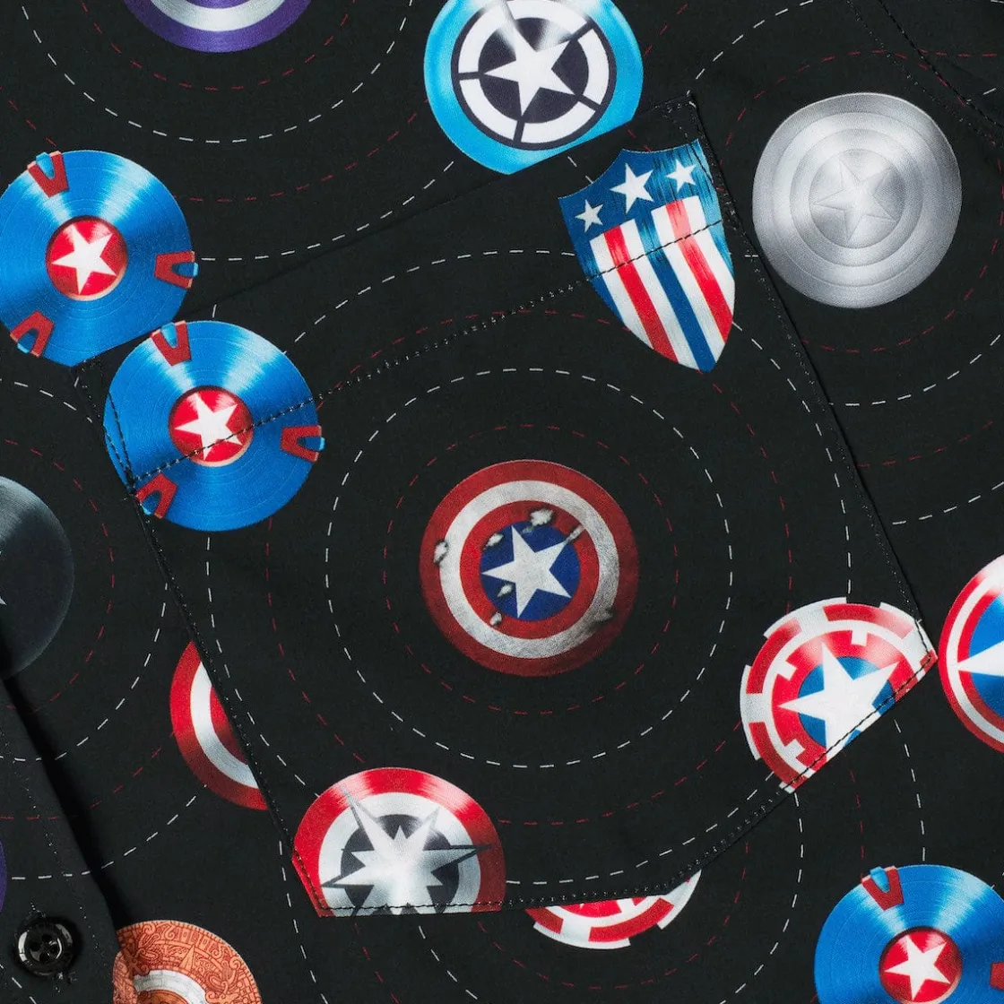 Captain America|Marvel|Marvel Captain America "Wield the Shield" – KUNUFLEX Short Sleeve Shirt