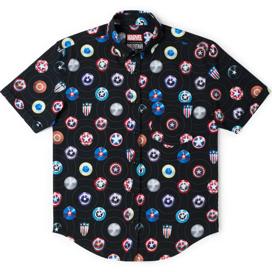 Captain America|Marvel|Marvel Captain America "Wield the Shield" – KUNUFLEX Short Sleeve Shirt