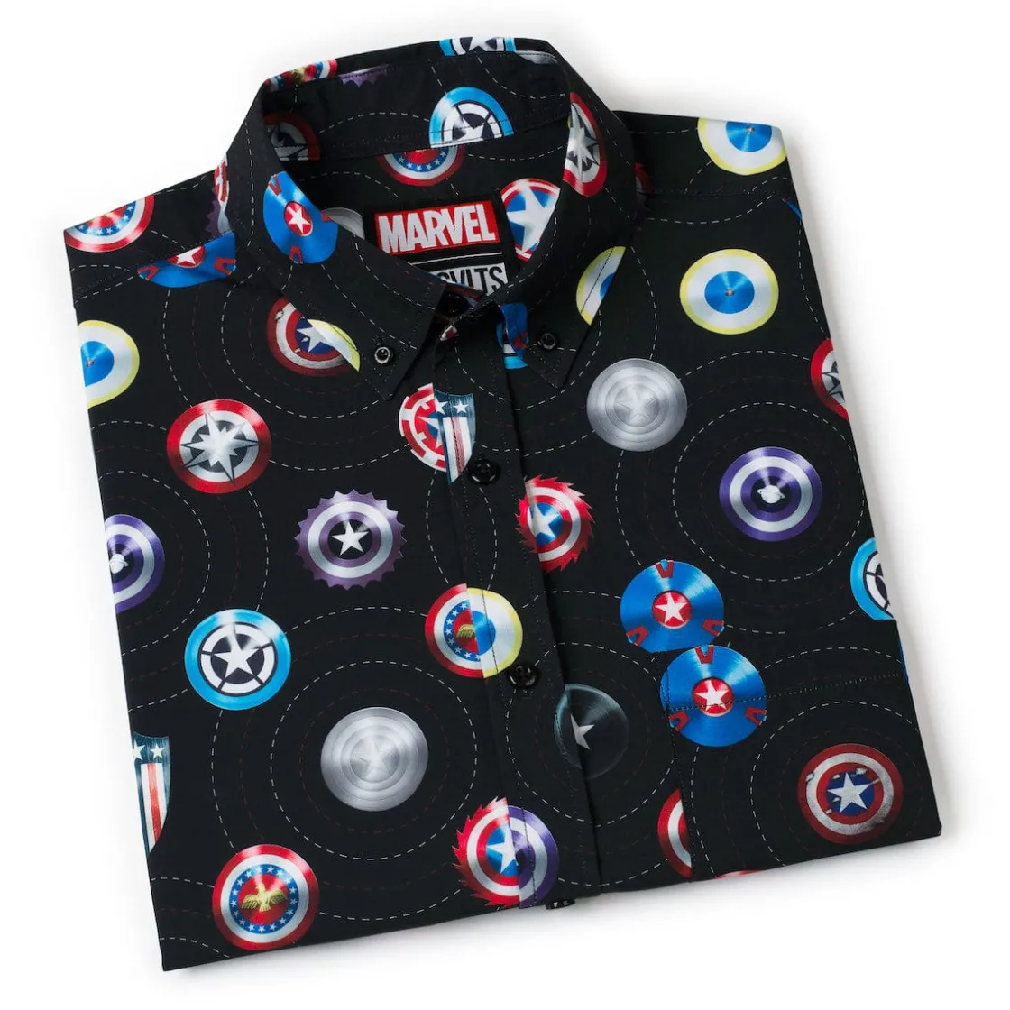 Captain America|Marvel|Marvel Captain America "Wield the Shield" – KUNUFLEX Short Sleeve Shirt