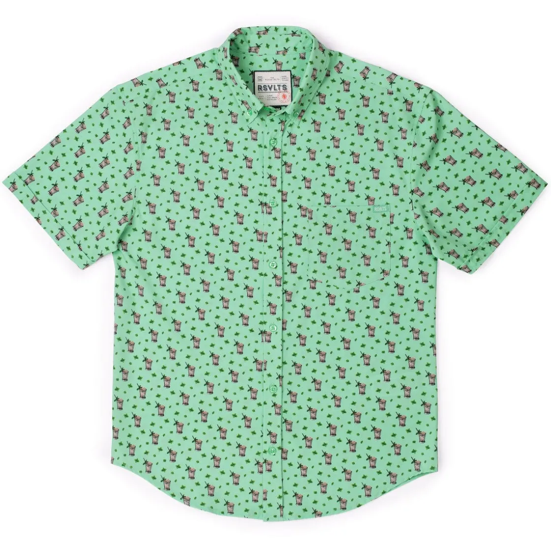 Short Sleeve Shirts|Short Sleeves|RSVLTS Classic Refresh-Mint – KUNUFLEX Short Sleeve Shirt