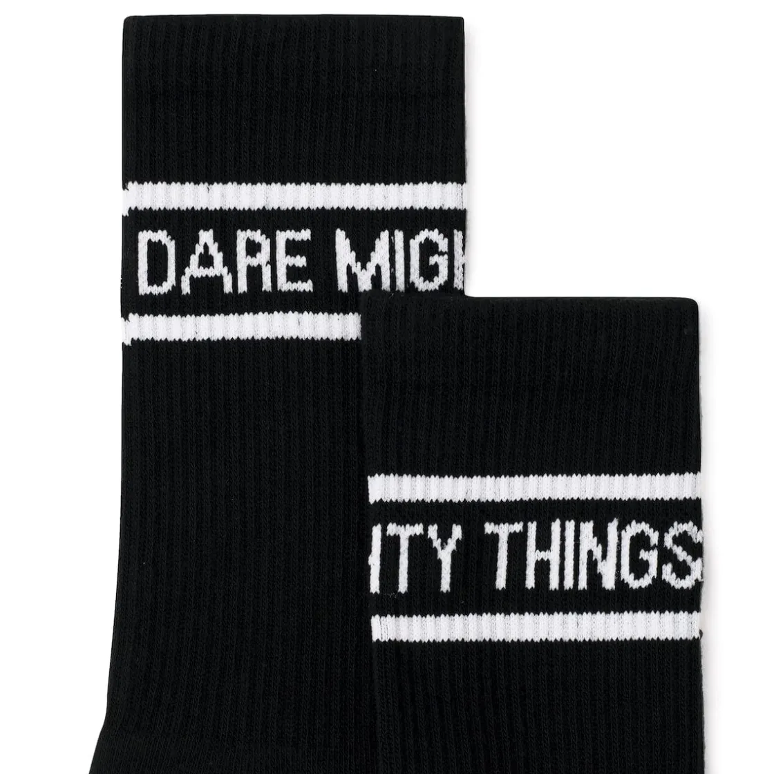 Socks|Accessories|RSVLTS Dare Mighty Things (Black) – Crew Socks