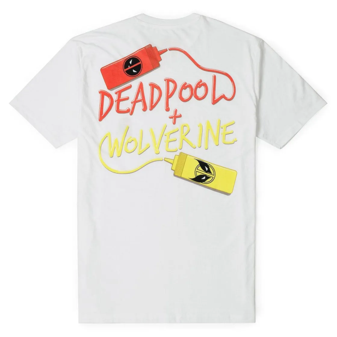Deadpool|Marvel|Marvel Deadpool & Wolverine "Ketchup and Mustard" – Crewneck Tee