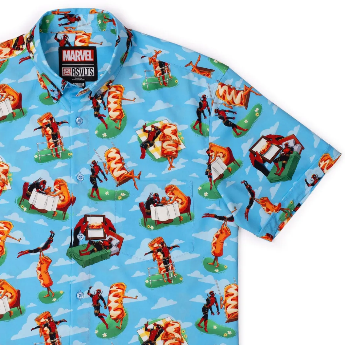 Deadpool|Marvel|Marvel Deadpool "Chimichanga Dreams" – KUNUFLEX Short Sleeve Shirt