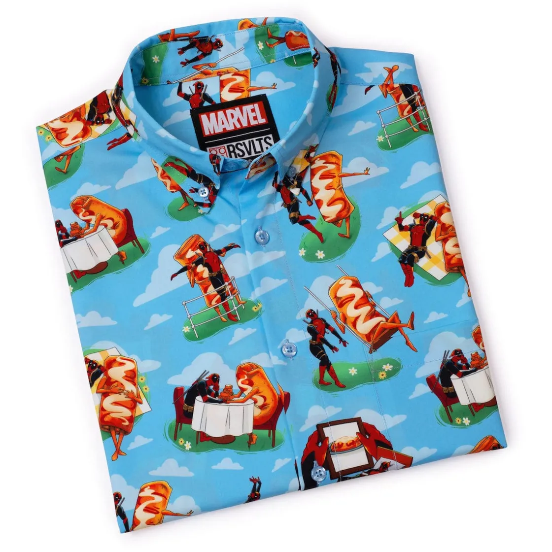 Deadpool|Marvel|Marvel Deadpool "Chimichanga Dreams" – KUNUFLEX Short Sleeve Shirt